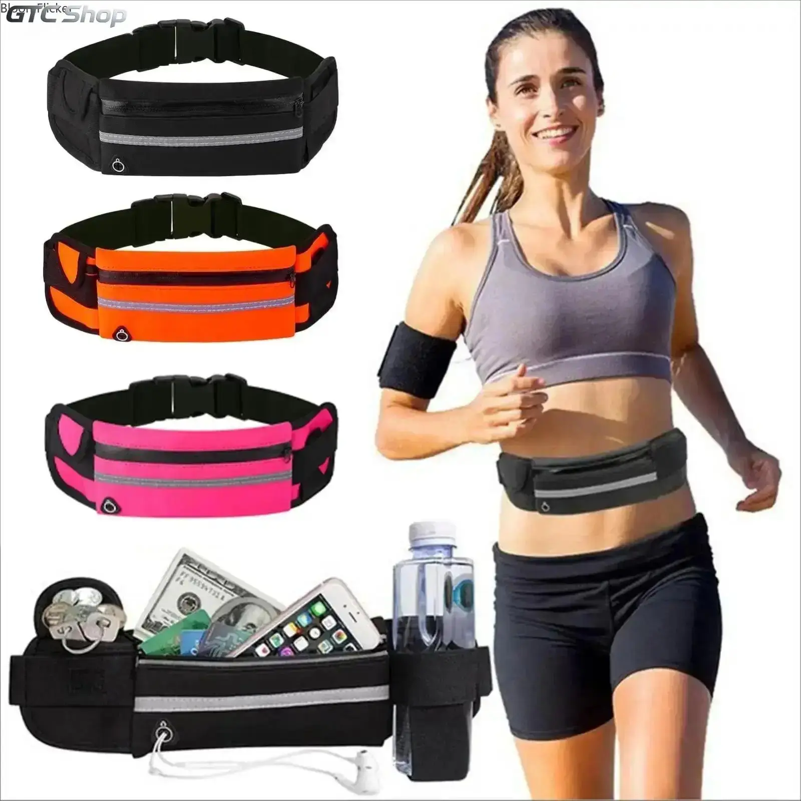 Unisex Lightweight Running Waist Fanny Pack, Adjustable Belt with Phone, Key & Cash Storage, Slim Fitness Travel Pouch for Jogging, Walking, Hiking, Cycling & Daily Outdoor Workout