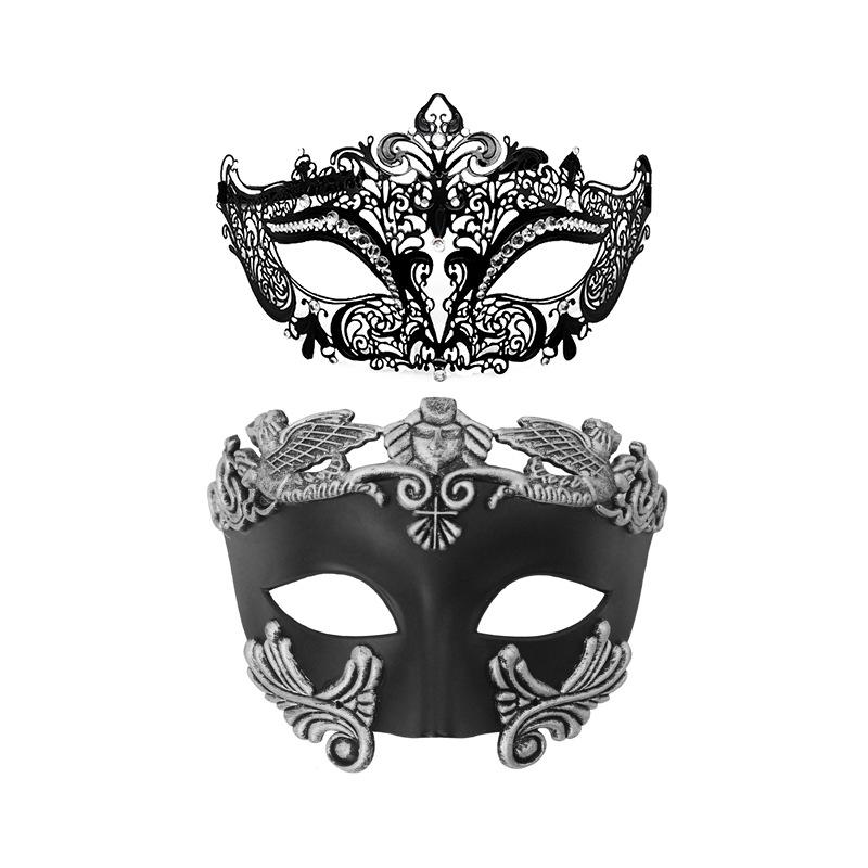 Venetian Carnival Half Face Mask, Luxury Masquerade Mask for Couples & Party Events
