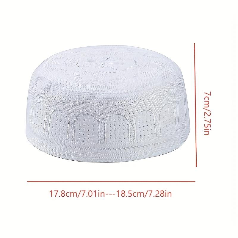 A 4pcs Set Of Kufi Hats In Yellow, White, Black, And Blue for The Month Of Ramadan And Eid Celebrations In Saudi Arabia.