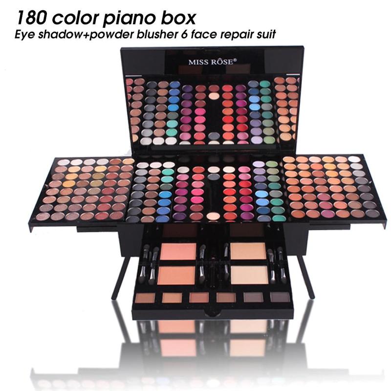 Multicolor Makeup Palette Set, 180-Color Eyeshadow, Blush and Highlighter Palette, Portable Good Girl Cosmetic Palette for Women, Complete Makeup Kit Multicolor Makeup Palette Set, 180-Color Eyeshadow, Blush and Highlighter Palette, Portable Good Girl Cosmetic Palette for Women, Complete Makeup Kit