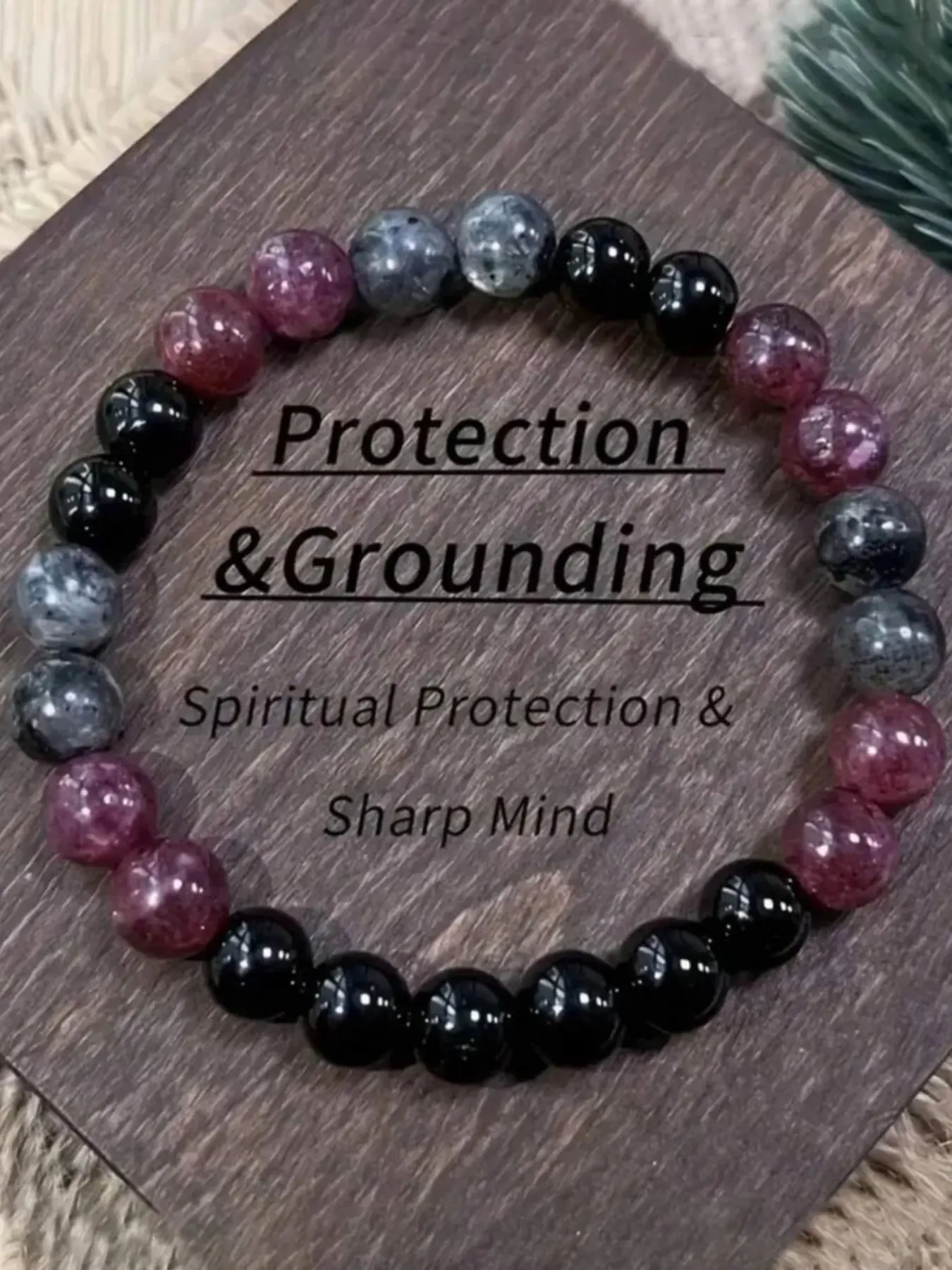 Garnet Obsidian Labradorite Bracelet, Grounding Jewelry, Bohemian Style, Emotional Balance, Unisex Fashion Accessory, Meaningful Gift