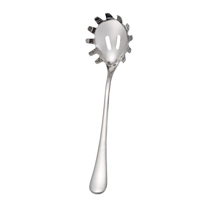 1 Piece Stainless Steel Pasta Fork, Kitchen Long Handle Noodle Spoon Server, Spaghetti Strainer, Best Cooking Tool