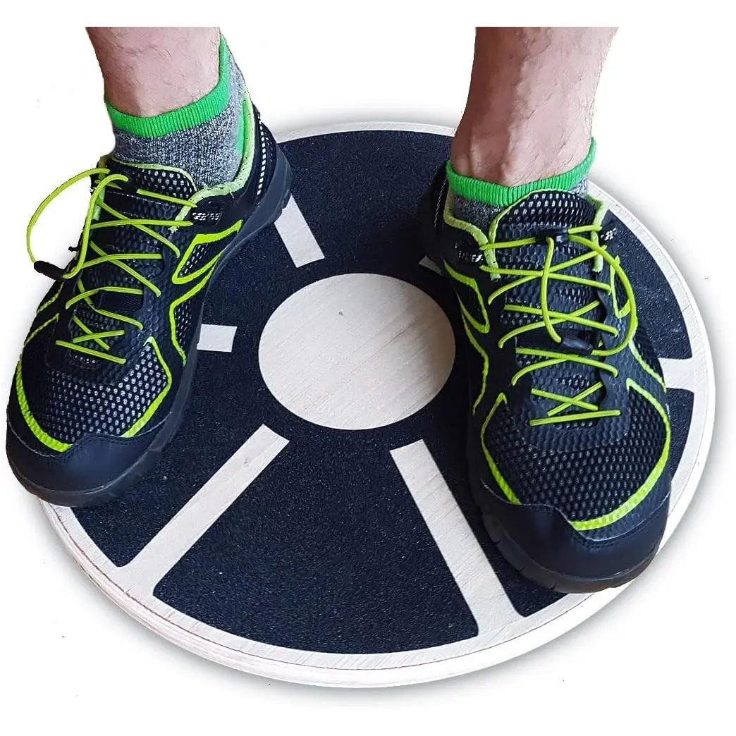 Wood Wobble Board (16") - Includes Carry Bag for Protection - Balance Trainer - Wood - Rounded Smooth Edges - Balance Board Stability Trainer