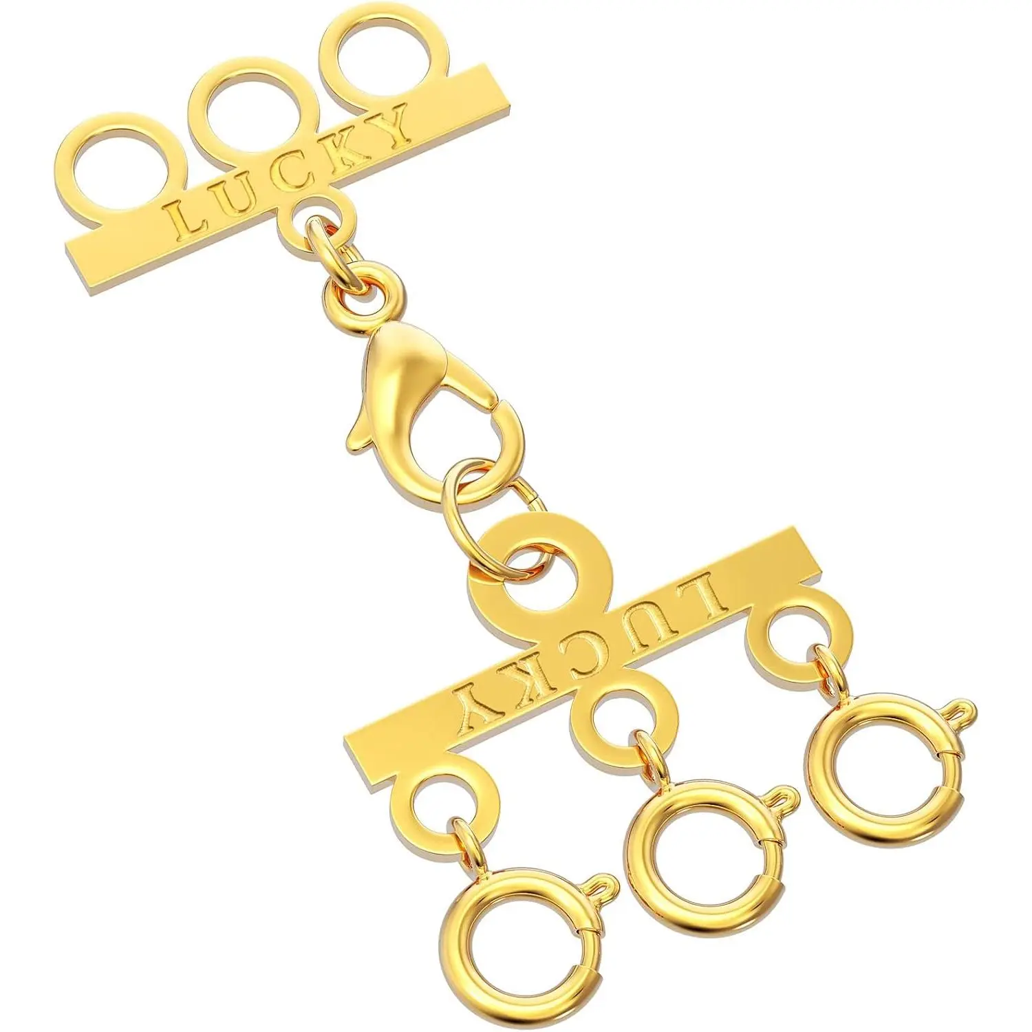 Necklace Layering Clasp,  and  Plated Necklace Connectors for Multiple Necklaces Seperator Clasp for Layered Look