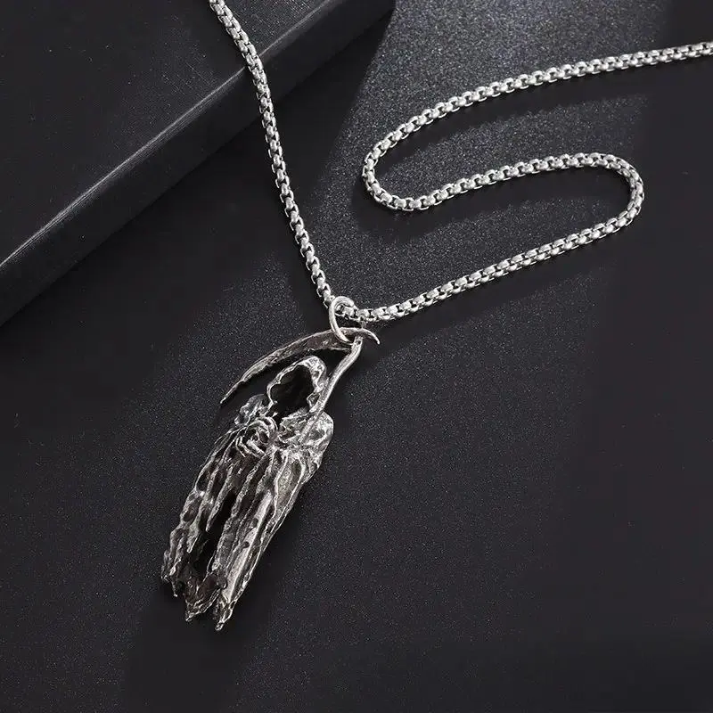 Minimalist Skull Pendant Necklace, Edgy Unisex Streetwear Chains, Fashion Accessories for Daily Wear, Womens Gifts, Men's Accessories, Jewelry, Casual, Bold Personality, Music Festivals, Casual Style Necklaces, Funky Unique Accessories