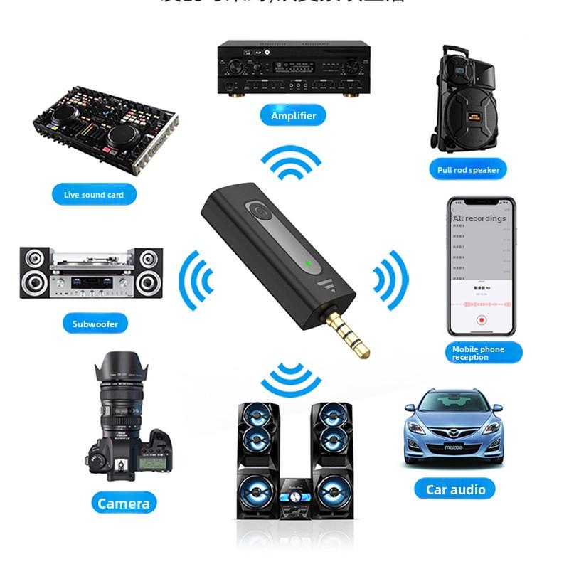Wireless Microphone Bluetooth Live Mic 3.5mm Live Sound Card Lavalier Mic Dual Lapel Microphone