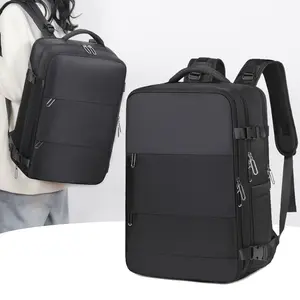 Premium American-style multifunctional waterproof backpack with large capacity, featuring a wet/dry separation compartment—suitable for business, casual use, and laptop carrying.