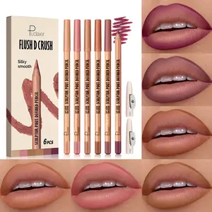 Waterproof Lip Liner Set - 6-Piece, 18-Color Makeup Lip Liner & Lipstick Pen Kit (Beauty & Personal Care)