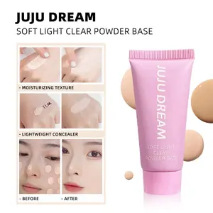 JUJU DREAM Soft Light Clear Matte Foundation Primer Base, 2 Shades Full Coverage Liquid Foundation, Blurs Pores, Redness, Oil-controlling Non-greasy Formula For Long-lasting Flawless Matte Finish, Lightweight Breathable Texture Not Heavy Or Cakey