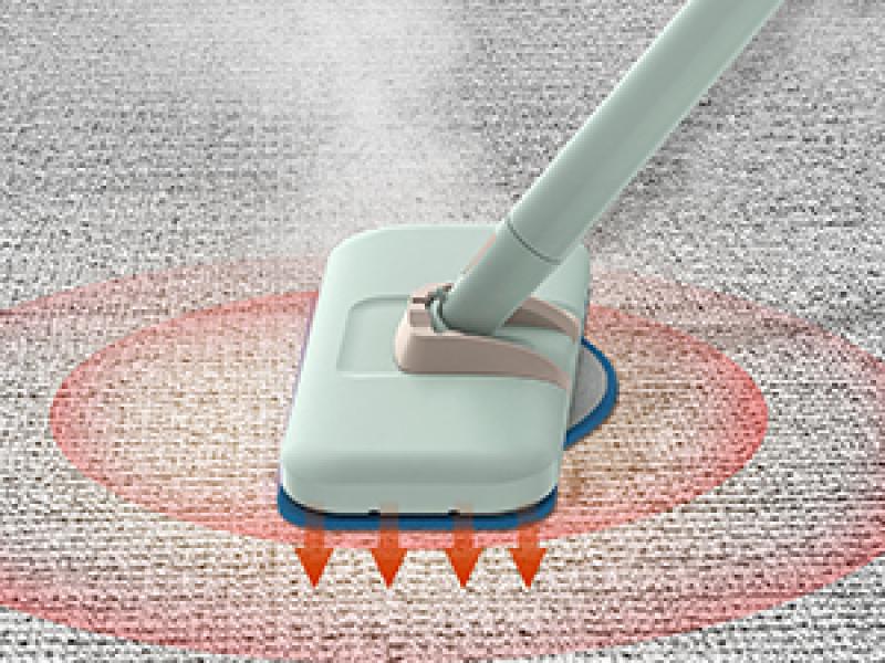 Steam Mop & Detachable Handheld Cleaner, 250ml 1200W Powerful Floor Steamer, 3 Adjustable Levels for Carpet Laminate Hardwood Grout, Carpet Glider, 7 Multi-purpose Accessories & 2 Pads