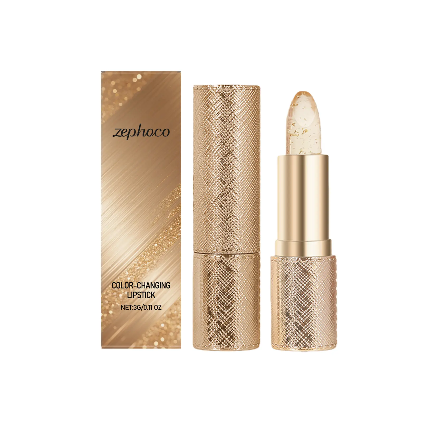 Moisturizing Color-Changing Lipstick: Silky Texture, Natural Dewy Glass-Like Finish, Nourishes and Hydrates Lips