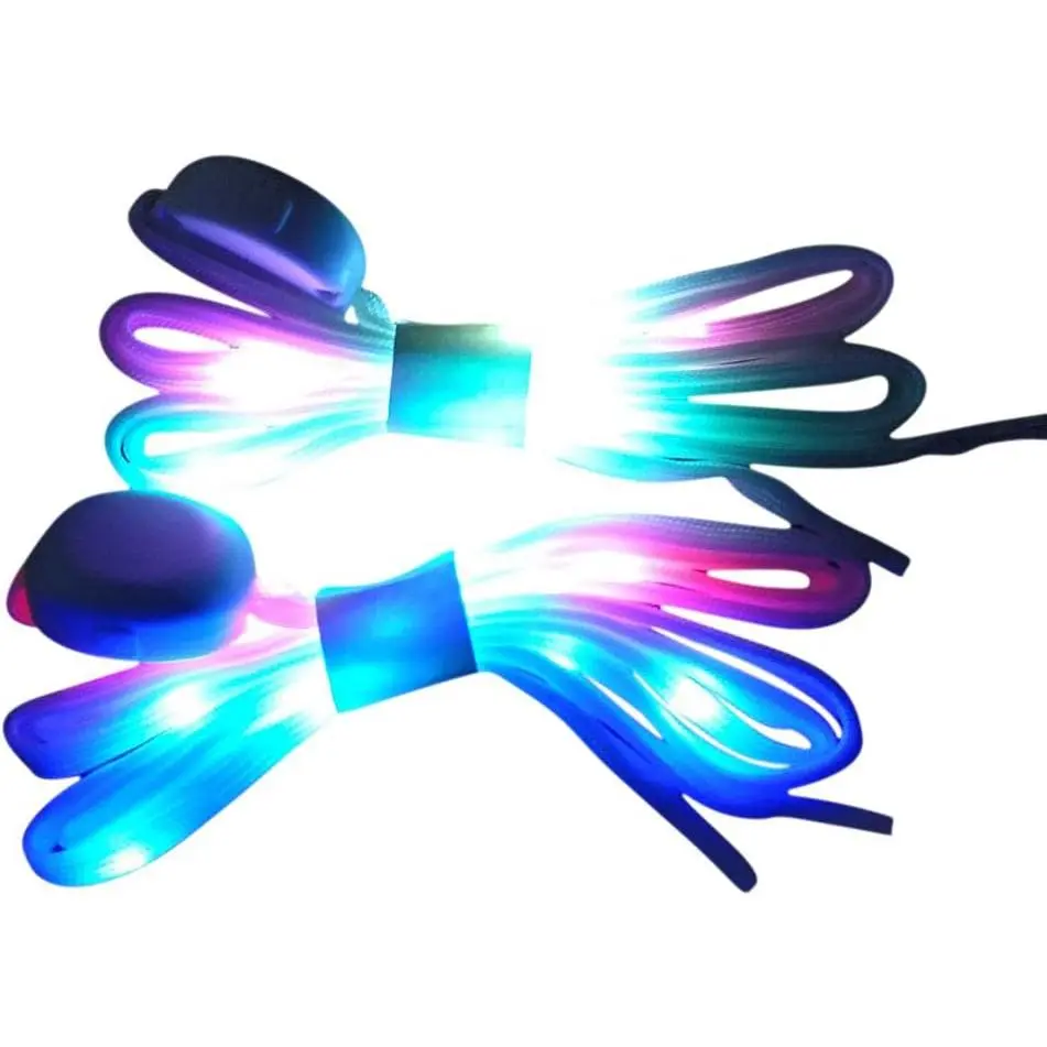 LED Shoelaces Light Up Shoe Laces 3 Modes 7 Colors Flashing Colorful Shoestrings
