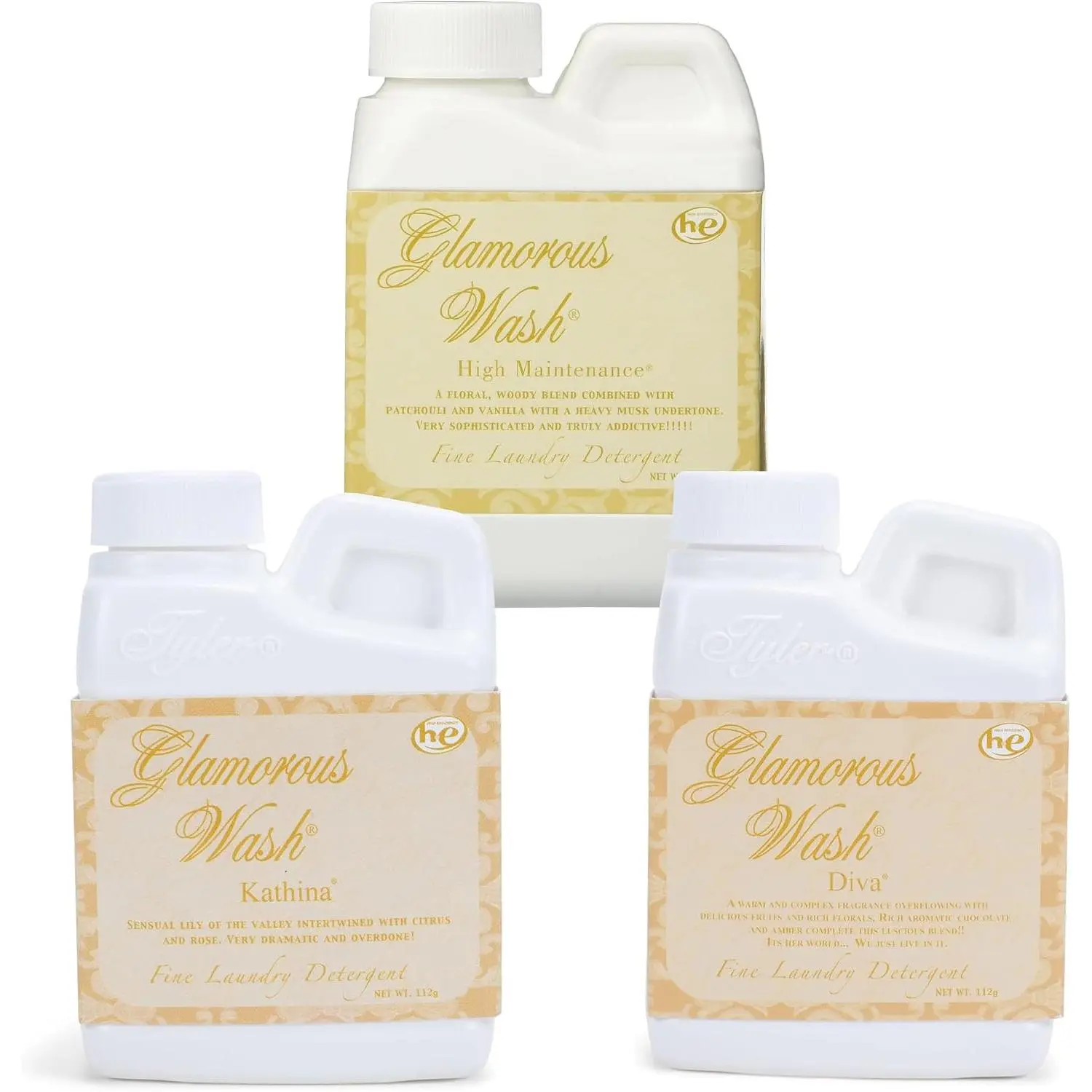 Glamorous Wash Laundry Detergent 4oz Bundle (Diva, Kathina, High Maintenance)