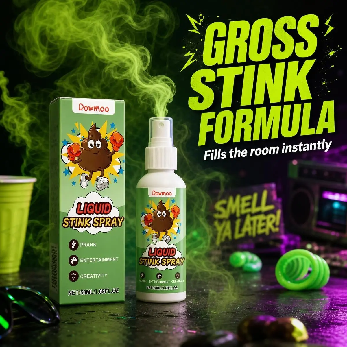 Portable Fart-Smelling Prank Spray Toy, Realistic Smell Funny Prank Prop, Family Party Friend Interaction Prank Gift, Daily Fun Novelty Item