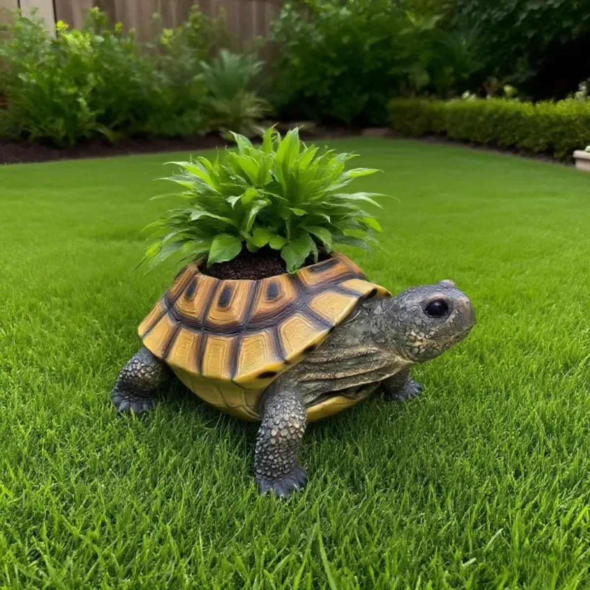 Realistic Turtle Succulent Flower Pot, Decorative Garden Pots, Resin Animal Planter with Drainage Hole for Indoor Outdoor Plant, Exquisite Vintage Pottery Vibe Garden Decor for Balcony Yard, Unique Gift for Plant Lovers
