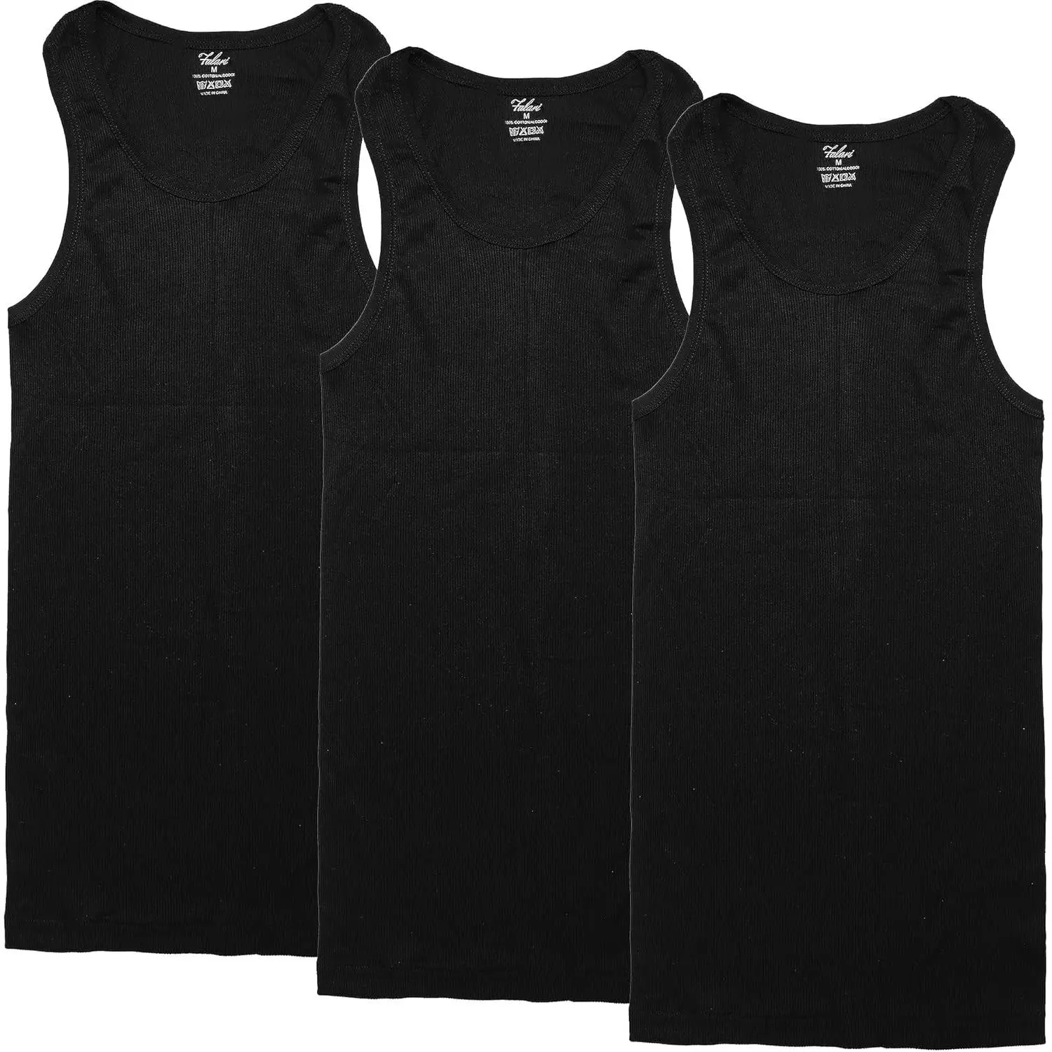 3 Pack Men's A-Shirt Tank Top Gym Workout Undershirt (Slim & Muscle Fit ONLY)