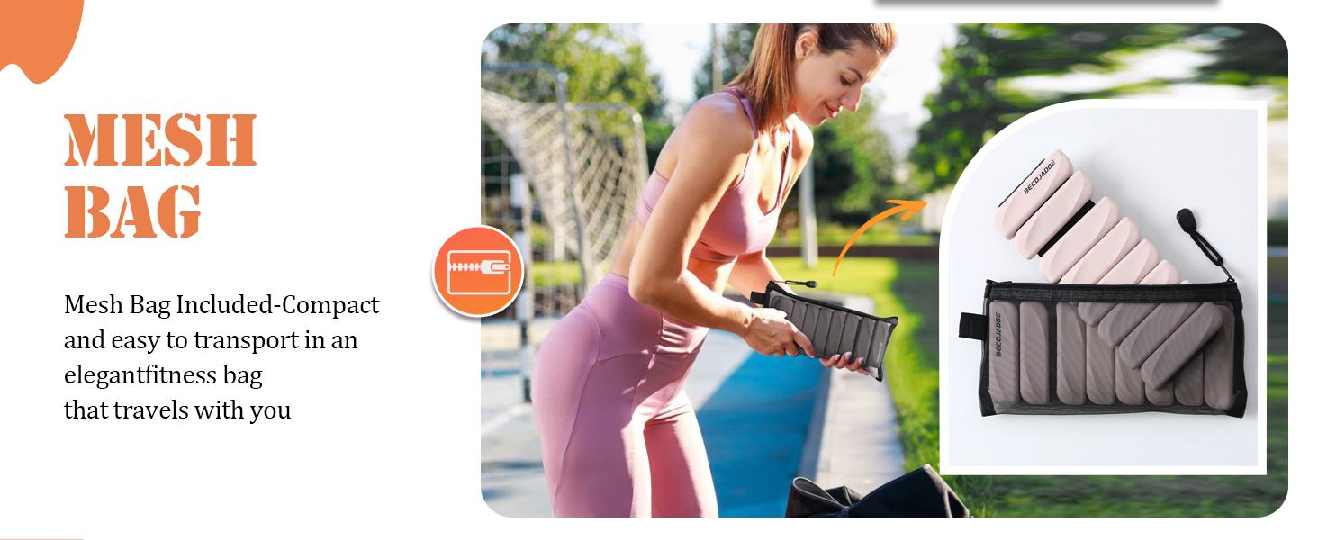 AGS Ankle Weights Set of 2 (1 lb/2 lb Each) for Women Men Adjustable Wrist Bracelet for Home Gym Weighted Bangles Wristbands Leg Arm Weights for Walking Swimming Running Pilates Yoga Gym