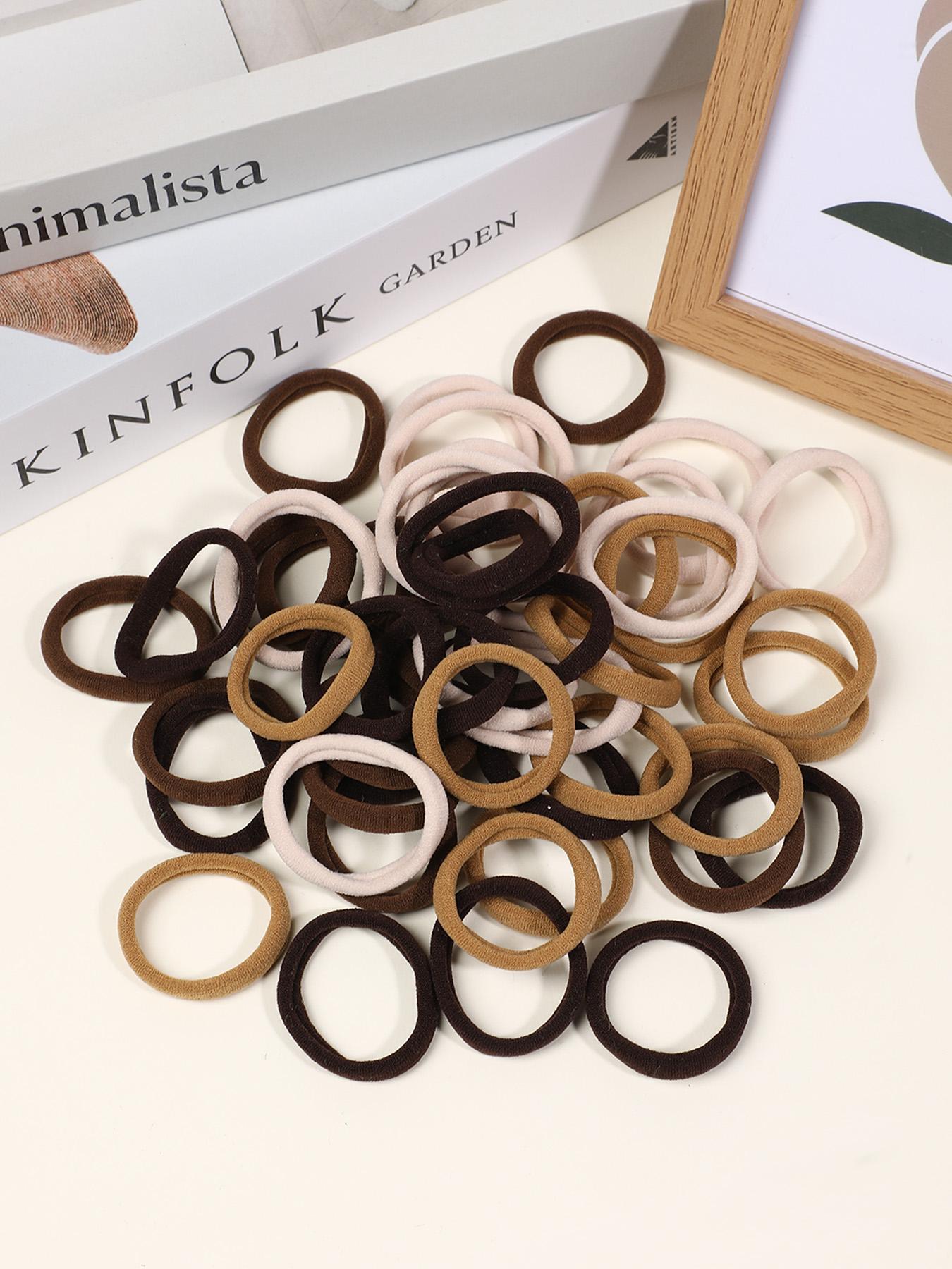 Women's Boho Hair Accessories Set, Elastic Knitted Ponytail Holders & Scrunchies, Matte Anti-Slip Design for Daily Use