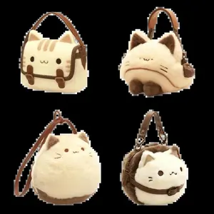 Fashion Furry Plush Kitten Handbag High Appearance Level Soft Cat Clutch Bag Adorable Crossbody Bag Girl's Gift