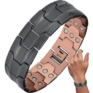 Copper Bracelet for Men, Pure Copper Magnetic Bracelet for Men – 3500 Gauss Magnets, Stylish Wellness Gift for Him, Relieve Fatigue & Boost Energy, is a jewelry magnetic bracelet for daily wear