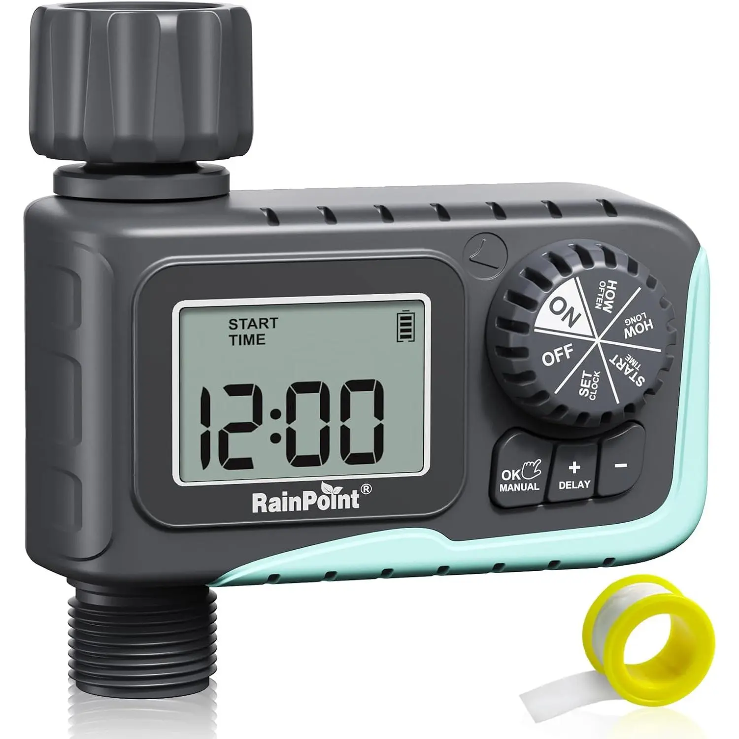 Sprinkler Timer Outdoor, Water Timer for Garden Hose, Programmable Watering Irrigation Timer with Rain Delay/Manual(Plastic)