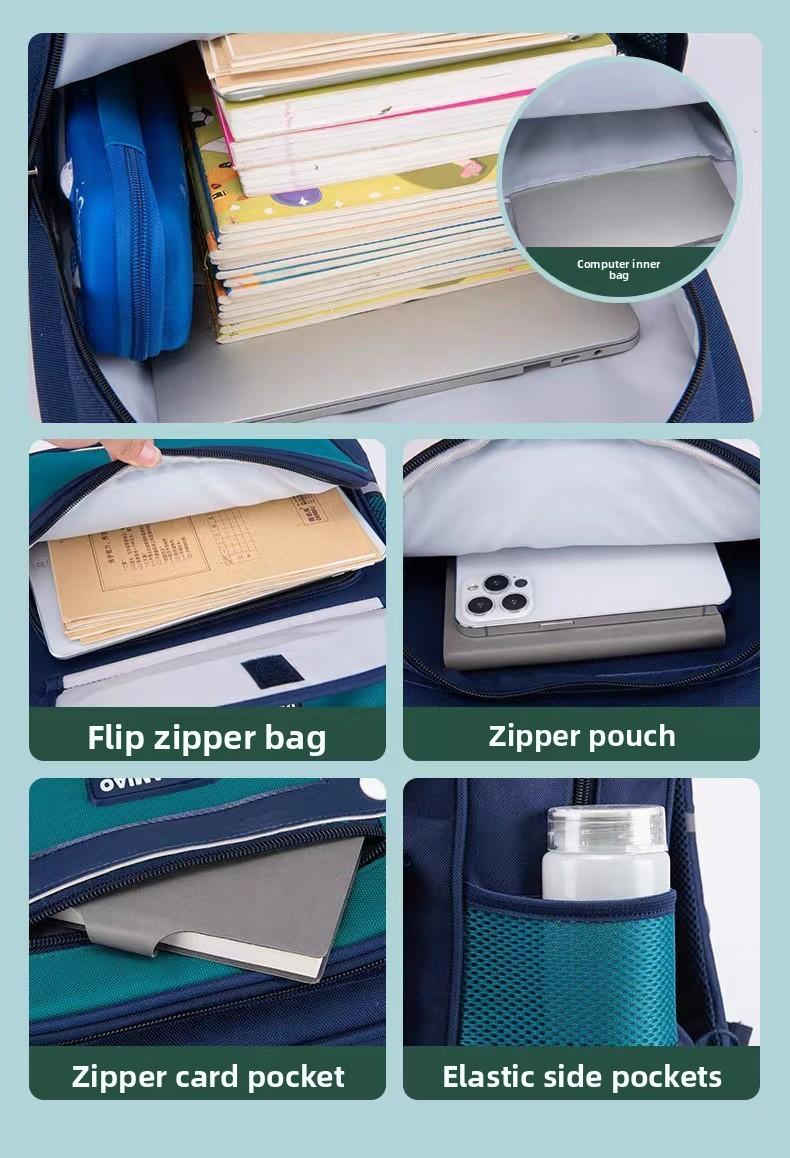 2026 New Model Elementary School Backpack for Grades One to Six, Lightweight, Pressure-Reducing, Durable, Multi-Layered, Breathable Children's Backpack