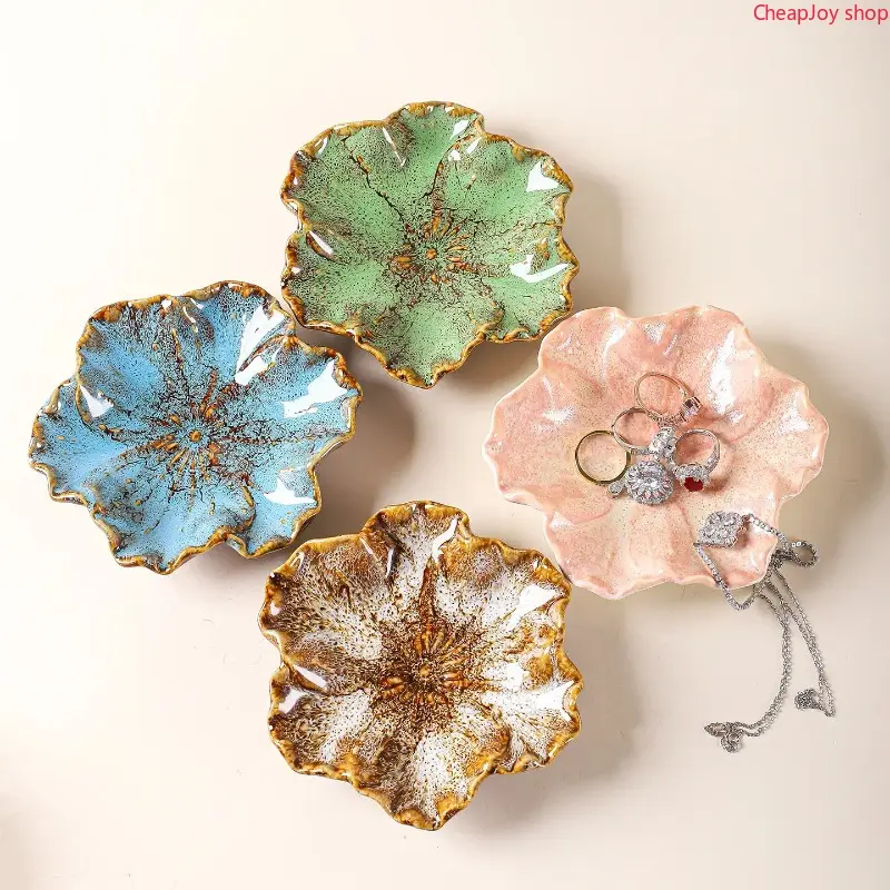 2026  Creative Ceramic Tray Shell Jewelry Dish Key Storage Tray Accessory Display Decor Ins-style Ornament