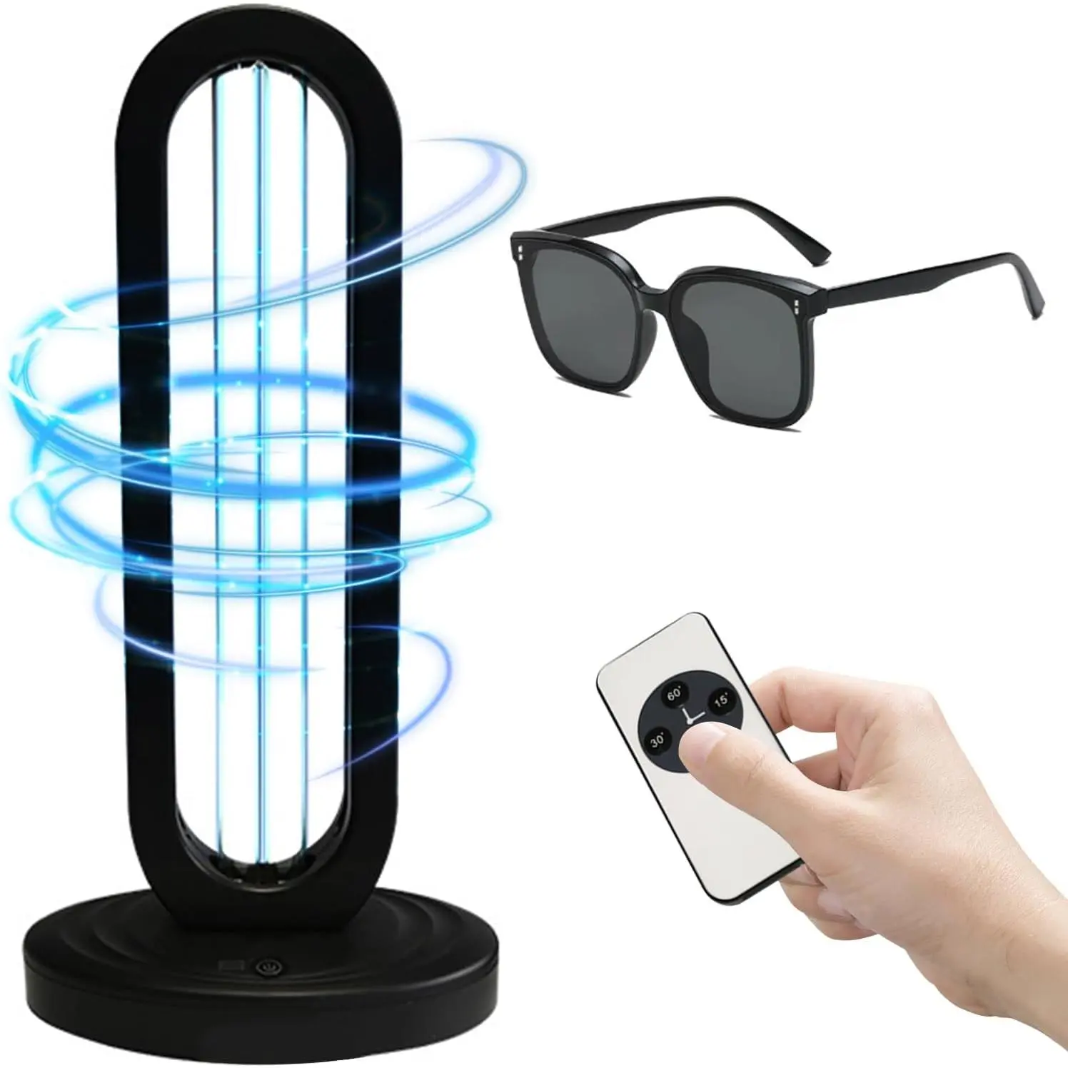 Ultraviolet Germicidal Lamp 110V 38W Ozone UV Light Sanitizer with Three-Step Timing Remote Control for Whole Room Home Office School