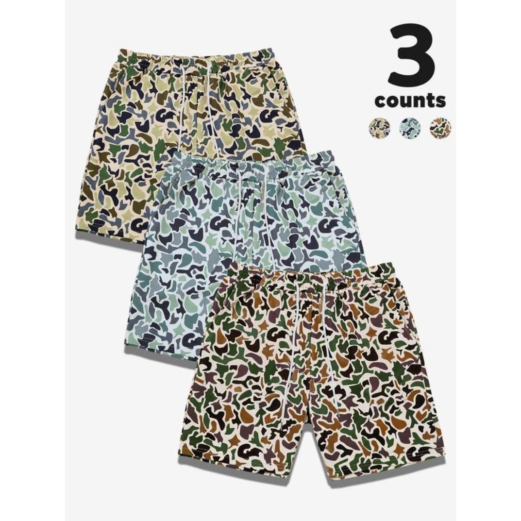 Camouflage Print Shorts Regular Fit Casual Street Style Shorts Lightweight Breathable Fabric Summer Daily Wear Unisex Fashion Trend Comfortable Outdoor Travel Beach Active Lifestyle