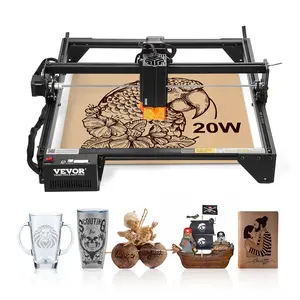 【DealsForYouDays】VEVOR Laser Engraver, 20W Output, Laser Engraving Cutter Machine, 13.7x 15.7 in/35x 40 cm Working Area, 10000 mm/min Movement Speed, Compressed Spot with Eye Protection, for Wood, Certain Metal