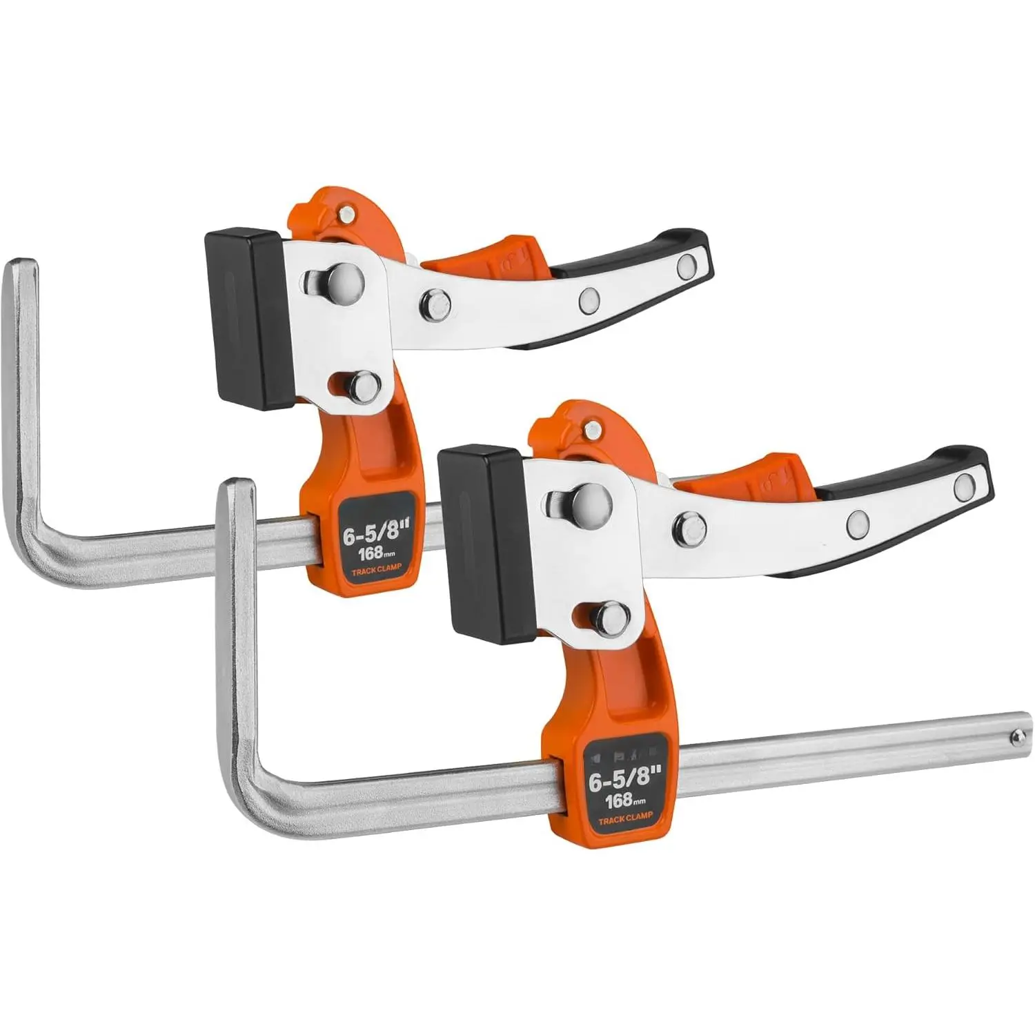 6-5/8" Ratcheting Table Clamps, Quick Release Track Saw Clamps, Guide Rail Clamp  MFT Table and Guide Rail System, 2-7/8" Throat Depth, 400lbs Load Limit, 2 Pack