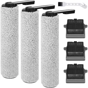 Accessory Set for Tineco iFLOOR 5 Breeze Wet and Dry Vacuum Cleaner   7 count Accessories 3 roller brushes + 3 HEPA Filters + 1 Cleaning Brush
