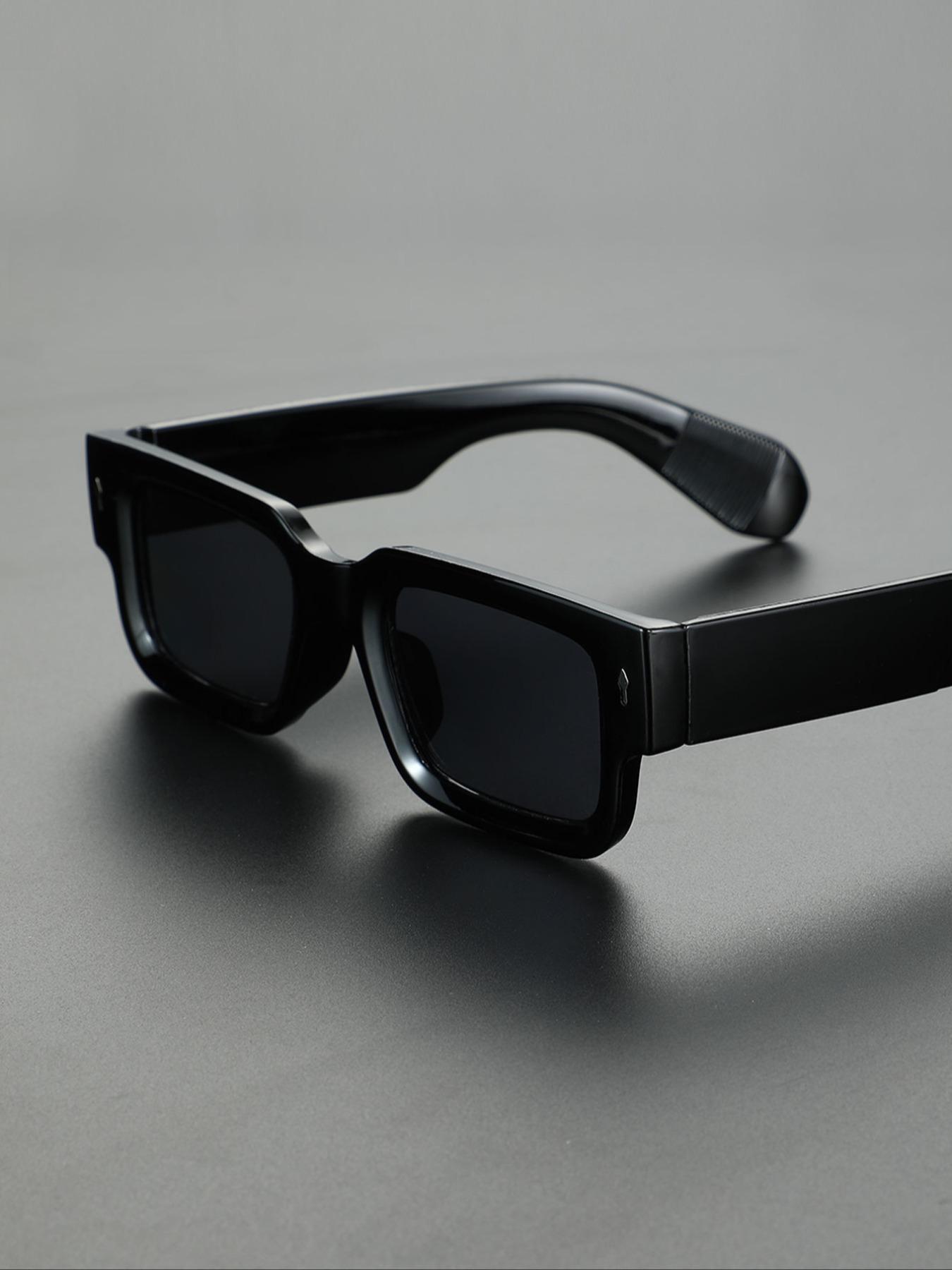 Men's Square Frame Sunglasses, Trendy Casual Sunglasses for Everyday Use, Fashion Accessories for Outdoor Activities, Square Frames Sunglasses