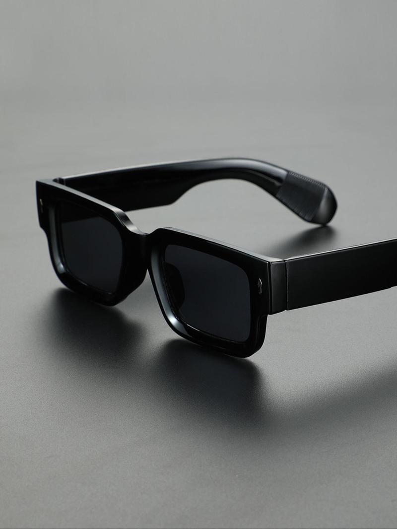 Men's Square Frame Sunglasses, Trendy Casual Sunglasses for Everyday Use, Fashion Accessories for Outdoor Activities, Square Frames Sunglasses