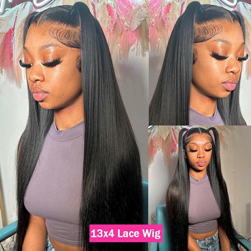 Bling Hair 13x4 13x6 Lace Frontal Bone Straight Wigs Brazilian Human Hair Wigs On Sales Pre Plucked Hd Transparent Human Hair For Woman 4x4 Lace Closure Cheap Wigs 30 28 Inch 180% Density TikTokShopHolidayHaul
