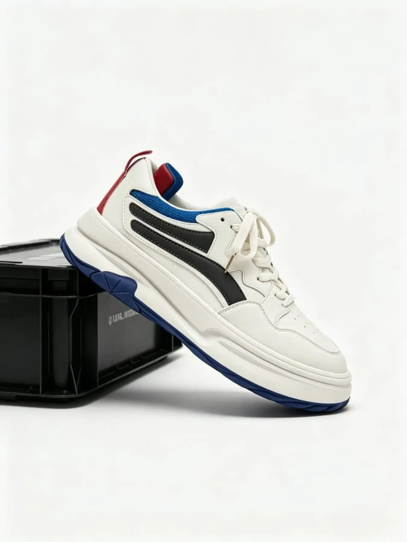 Men's Multi-Layer Height-Boosting Shoes, Casual PU Leather, Anti-Slip Rubber Sole, Street Style, All Seasons, Daily Commute, Trendy Sneakers