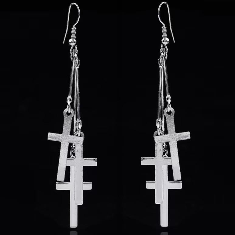 Multiple Cross Stud Pendants Set | Trendy Minimalist Design | Chic Versatile Unique Accessories | Perfect BFF Gift & Ideal Valentine's Day Gift for Her