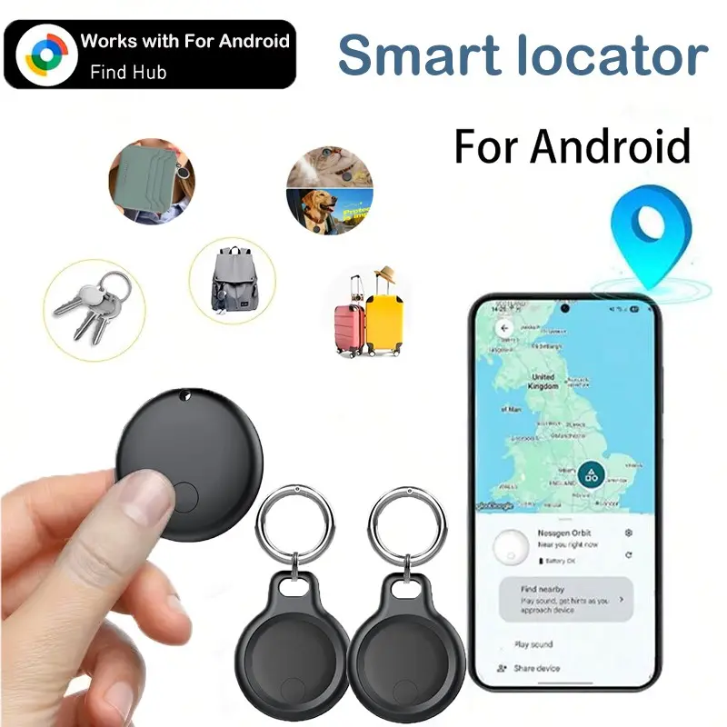 2pcs Smart Tags for Android, GPS trackers, and anti loss locators compatible with For GoogleFind MyApp (only compatible with Android version 9 or higher) are suitable for finding items such as car keys, backpacks, wallets, pets, luggage, and more. Item Tr