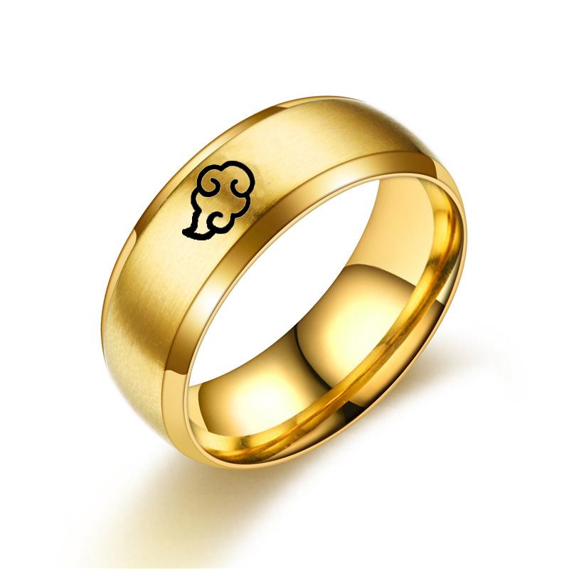 Anime Jewelry Ring Akatsuki Cloud Ring Stainless Steel 4 Color Finger Ring For Women Men Accessories