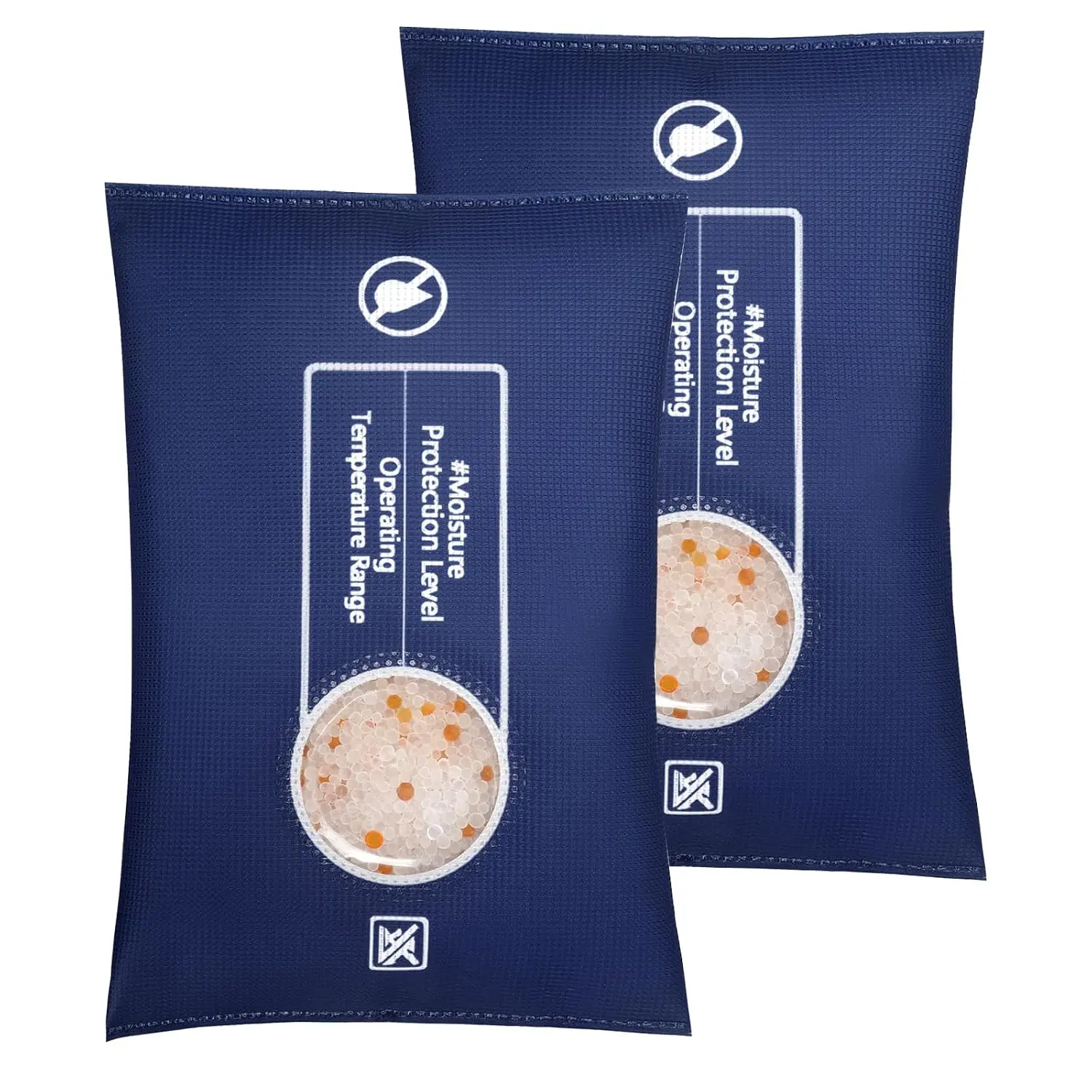 2 x 400g Desiccant Packs for Storage Color-Indicating Silica Gel Packets Rechargeable  Absorbers Dehumidifier for  Storage Electronics Bins