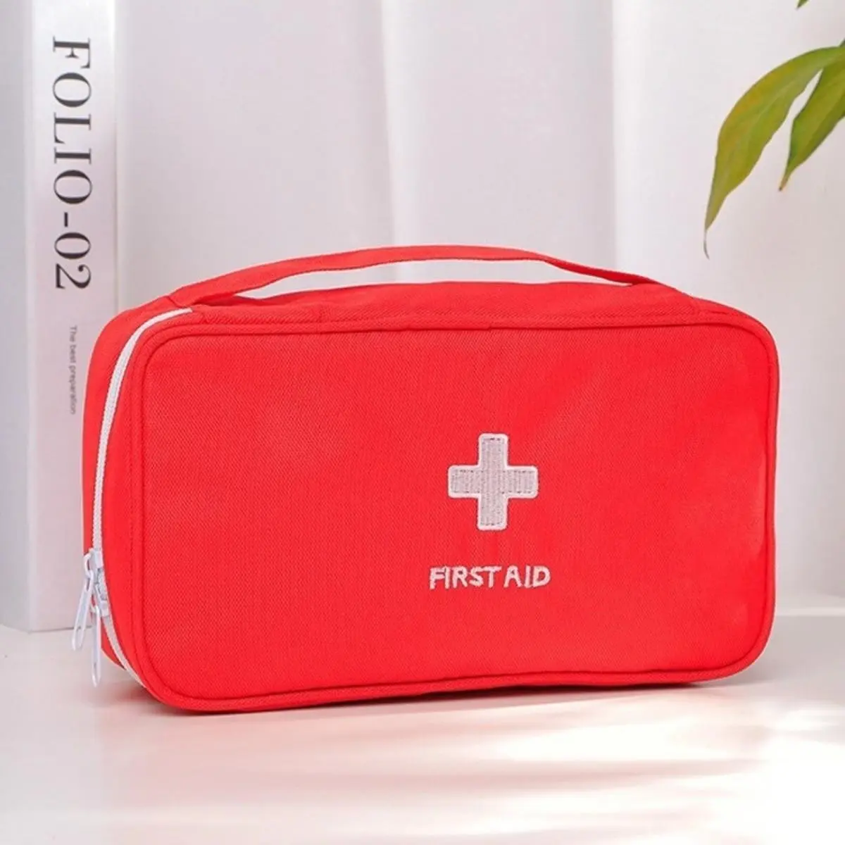 Trendy Health Medical Storage Bag, Oxford Fabric Travel Bag, Emergency Kit, Handheld Portable Home Organizer, First Aid Pack, Emergency Gear