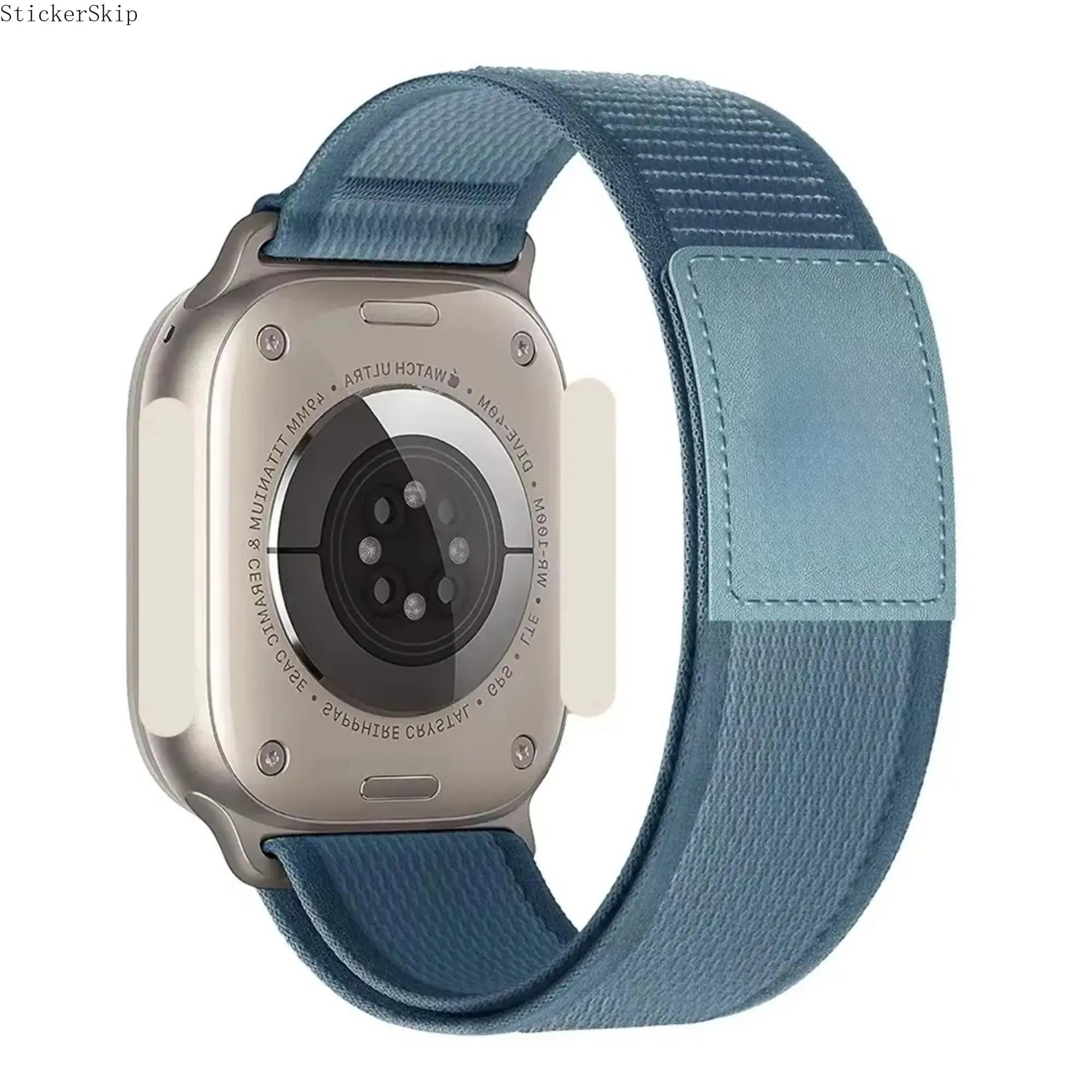 2026 NEN Fearless Trail Loop Watch Band for Apple Watch 49mm 46mm 45mm 44mm Nylon with Leather Buckle Comfortable & Durable