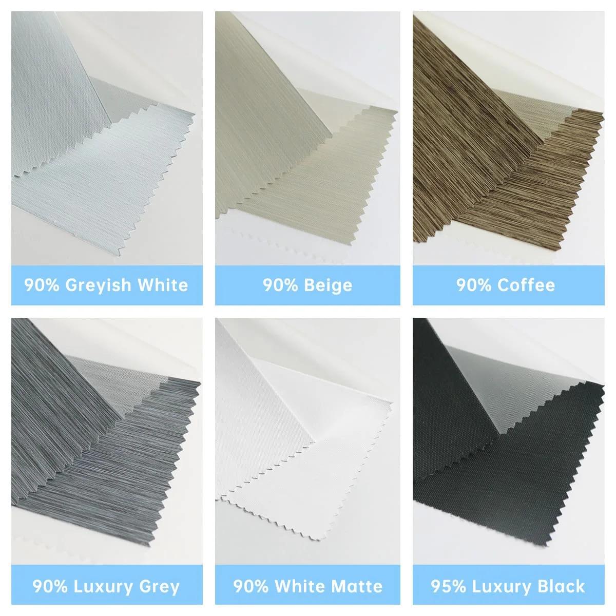 Motorized Blinds Shades Shutters Zebra Style windows Blinds Full Blackout Semi Blackout Fabric Book for Factory Hotel