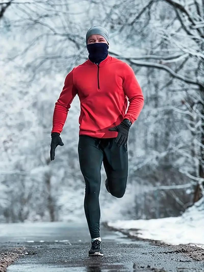 3PCS Men’s Ultra High Neck Thermal Compression Tops – Lightweight Fleece-Lined Base Layer, Stretchy Slim Fit Long Sleeve Shirts for Winter Training, Running, Gym, or Daily Layering Wear