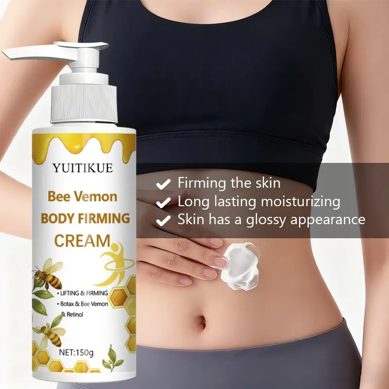 Yuitikue Body Lotion with Bee Venom, Collagen Niacinamide, Long-Lasting Hydration, Firming for Waist, Abdomen, Arms, Thighs, 150g