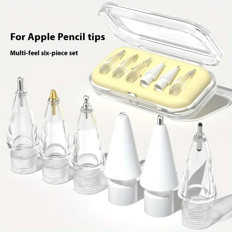 Wear Resistant Metal Modified Stylus Nibs Combo Set Compatible with Apple Pencil, Spare Metal Tip Accessories for iPad Apple Pencil