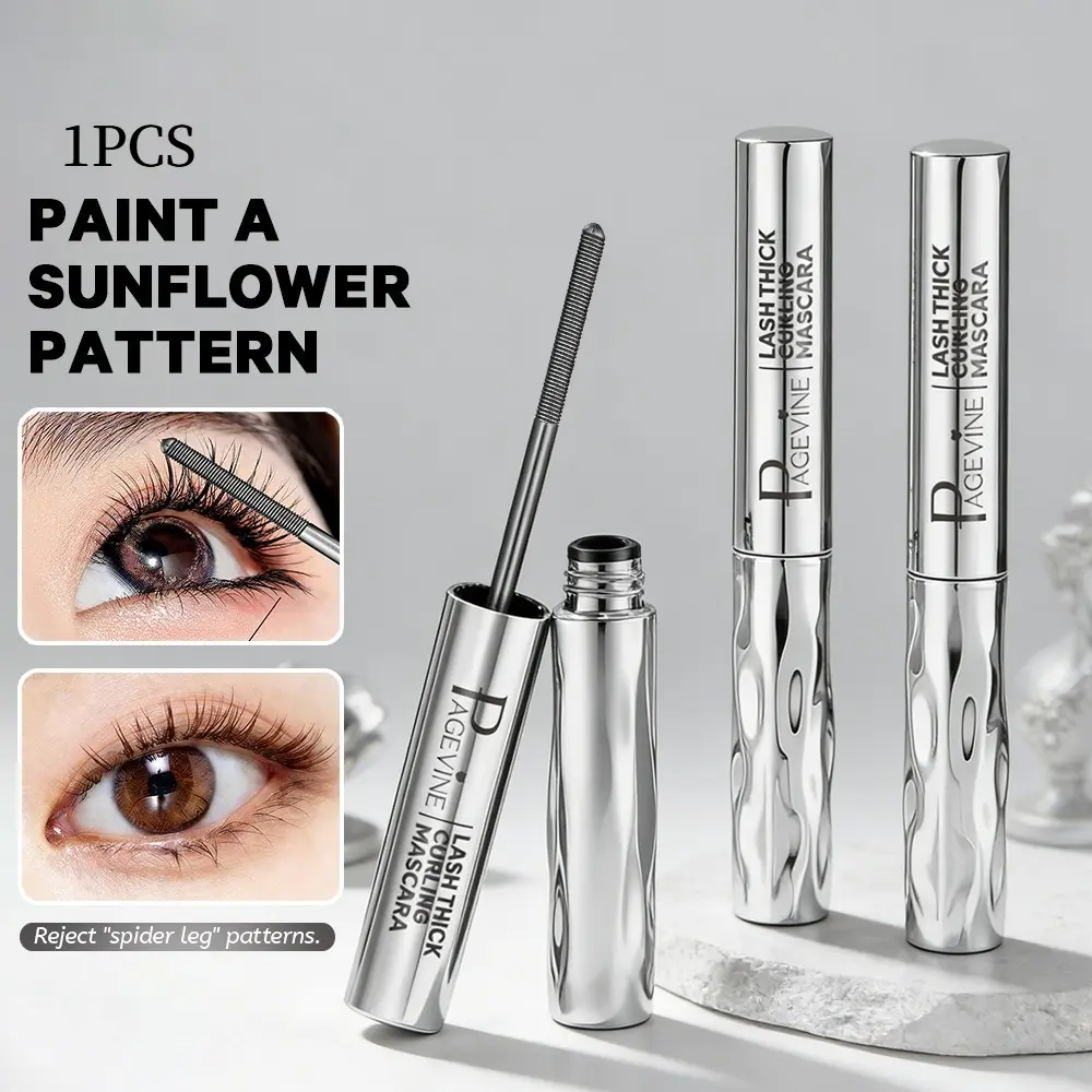 Steel Tube Mascara Base, Fiber Long Curl, Natural and Long-lasting Shaping, Waterproof and Non Smudging, Thick Curl, Fiber Long, Makeup Mascara, Mascara Lash, Waterproof Curling Mascara