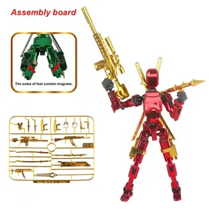 13 Action Figure Titan Multi-Jointed Movable Shapeshift Robot T13 Action Mannequin Character and Dog Figure Toys gifts for kids