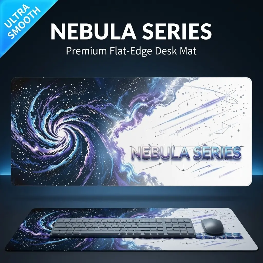 Xxl Gaming Mouse Pad, Cool Swirl Nebula Galaxy Design, Waterproof Anti-Slip, Large Desk Mat for Gamers, Streamers, Office Use, Gaming Desk Accessory