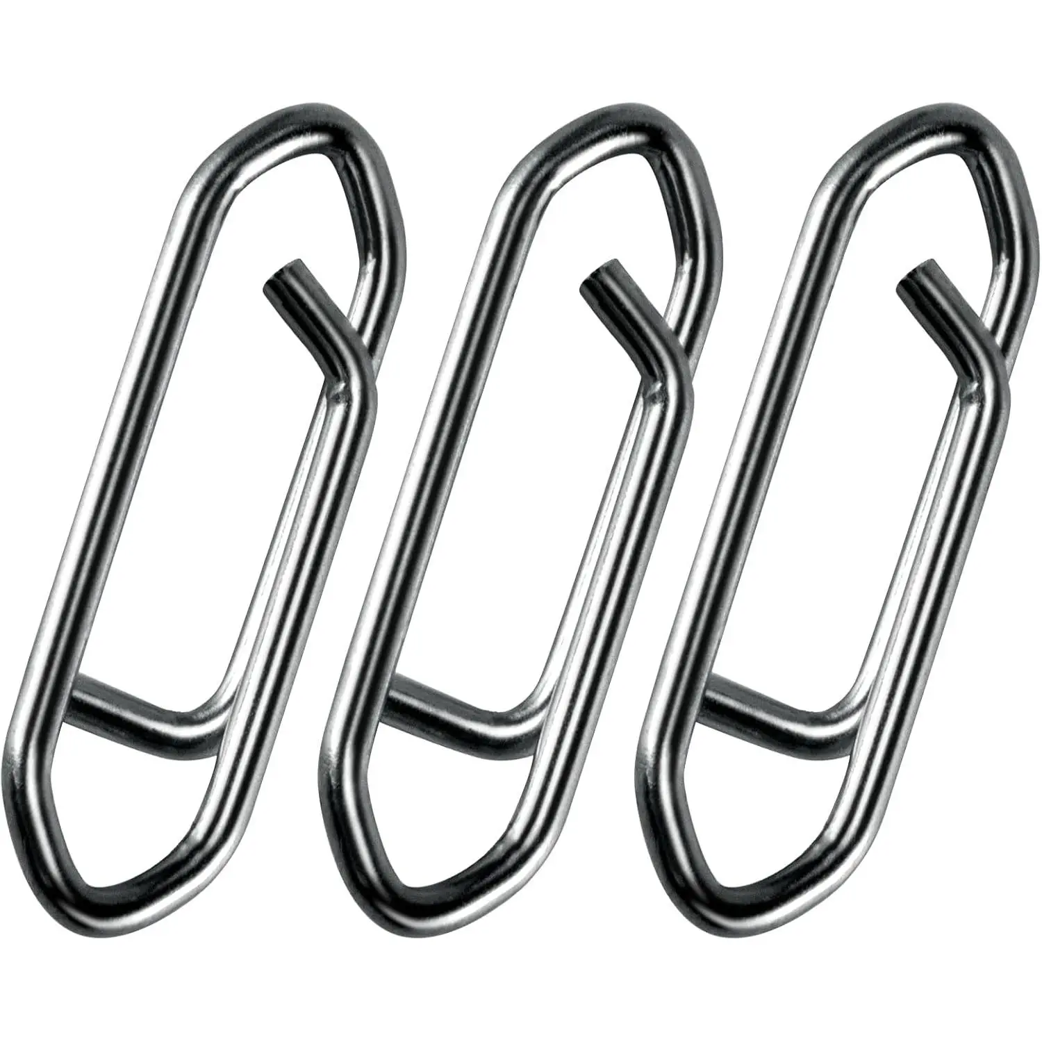 50 Pack High Strength Stainless Steel Fishing Speed Clips Quick Change Snap Connector for Lures Crankbait Popper Freshwater Saltwater Fishing Tackle TikTok Trending Fishing Supplies